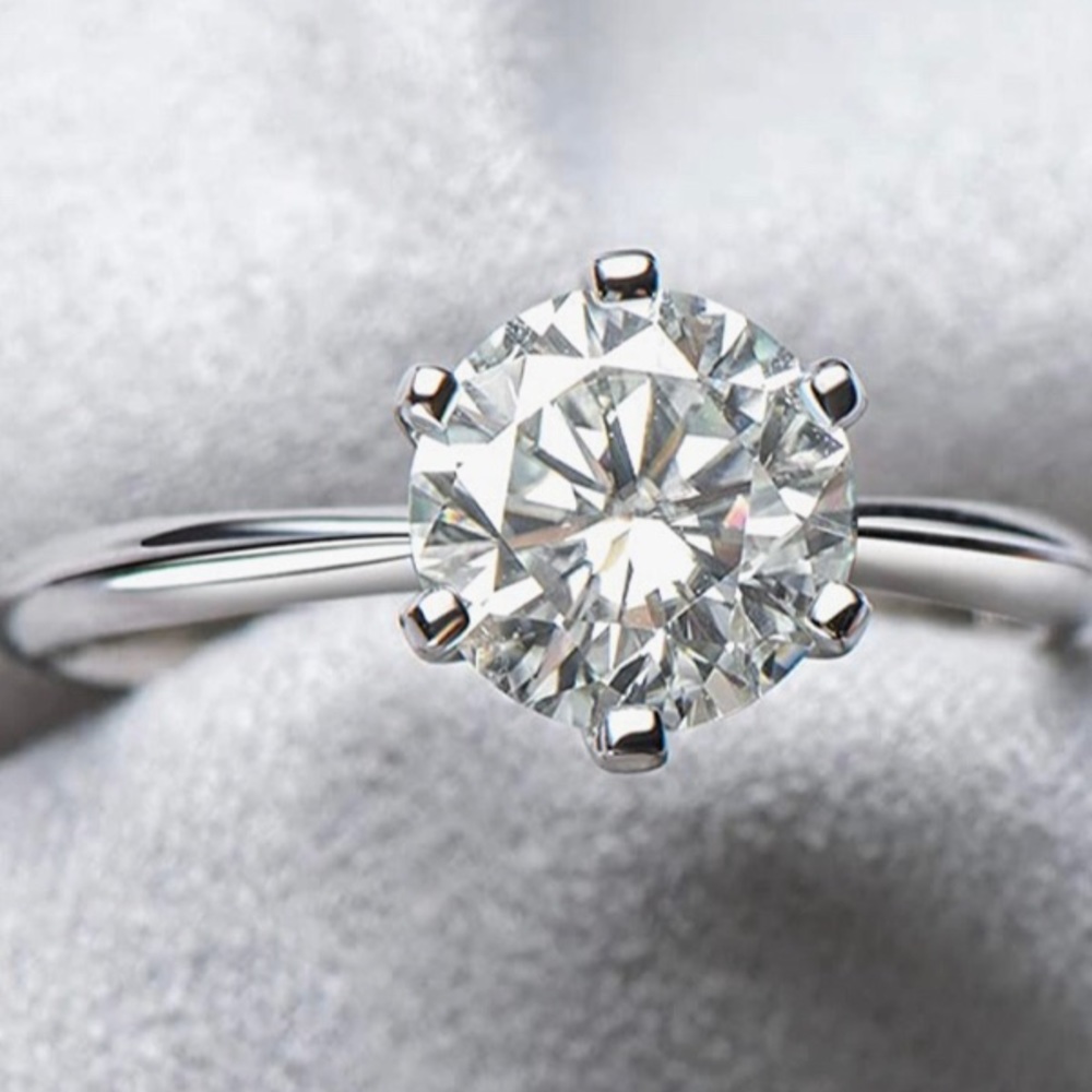 Bridal Ring W/ GRA Certificate Round Cut Best Gift - Picture 4 of 6